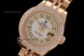 RDJLF01087 FG Jub Diam Bez /Diam Wht Centre Roman Dial Eta 2671