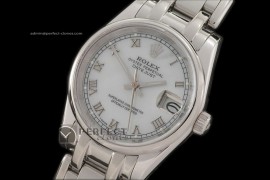 RLMPmS10051 SS Smooth Bez MOP White Roman Swiss Eta 2671-2