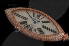 CARB10018 Ladies RG/Black Satin Diamonds Baignoire Eye
