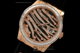 RDJMR00103 Royal Black RG/Sq Cut Diam/RU Swiss Eta 2836-2