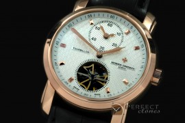 VC00221 Matle Tourbillon Duo Time RG/LE White Asian Auto 2813