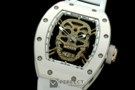 RM052-132 Skull Tourbillon CER/RG/RU Gold Asian 21J Decorate