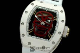 RM052-134 Skull Tourbillon CER/RG/RU Red Asian 21J Decorated