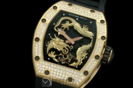 RM057-101D Dragon Tourbillon YG/RU Black/Gold Asian 21J Deco