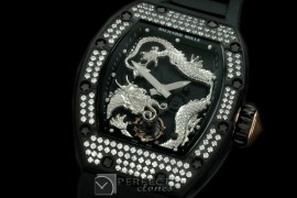 RM057-119D Dragon Tourbillon PVD/RU Black/Plat Asian 21J Dec