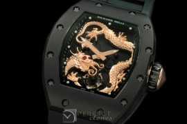 RM057-116 Dragon Tourbillon PVD/RU Black/Gold Asian 21J Deco