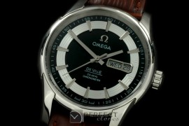 OMDE10067L Deville Co Axial Day/Date SS/LE Black Asian 2836