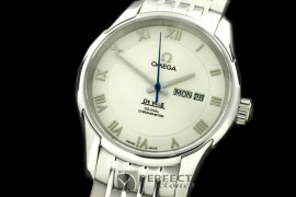 OMDE10061 Deville Co Axial Day/Date SS/SS White Asian 2836