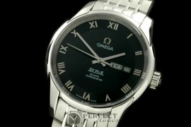 OMDE10062 Deville Co Axial Day/Date SS/SS Black Asian 2836