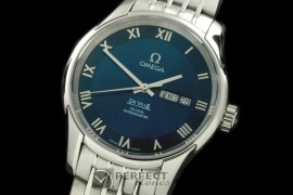 OMDE10063 Deville Co Axial Day/Date SS/SS Blue Asian 2836
