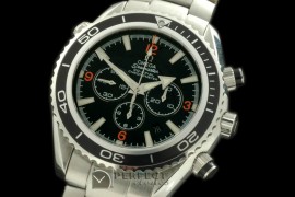 OMSE01021 Planet Ocean 45.5 Chrono SS/SS Black 7750