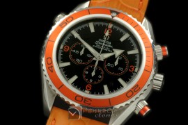 OMSE01024L Planet Ocean 45.5 Chrono SS/LE Black/Org 7750
