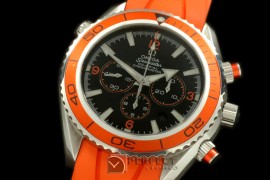 OMSE01024R Planet Ocean 45.5 Chrono SS/RU Black/Org 7750