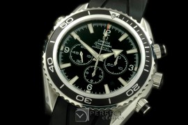 OMSE01027R Planet Ocean 45.5 Chrono SS/RU Black 7750