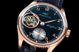 IWPTB00117 Portugese FA Jones Tourbillon RG/LE Black Tourbillo