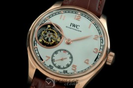 IWPTB00116 Portugese FA Jones Tourbillon RG/LE White Tourbillo