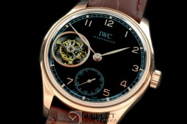 IWPTB00118 Portugese FA Jones Tourbillon RG/LE Black Tourbillo