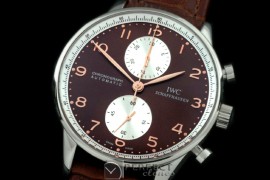 IWPG10009 Portuguese Chrono SS/LE Brown/Wht A-775New Improve