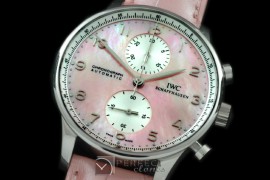 IWPG00098 Portuguese Chrono SS/LE MOP Pink A-775New Improved