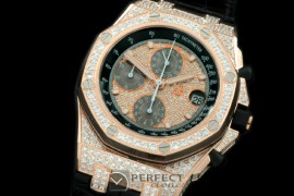 AAP10889 Royal Oak Chrono SS/LE Rose Gold Bling A-3126