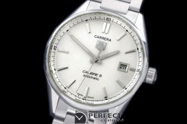 TGCA-00501 Carrera Calibre 5 Automatic SS/SS White A-2824