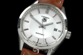 TG10043L Carrera Automatic Men SS/LE White Asian 2824-2