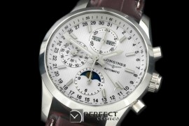 LG00101 Master Chrono/Calender SS/LE White Asia 7751