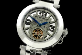 CARPS00101 Pasha Tourbillon 42mm SS/SS White Miyota 9015