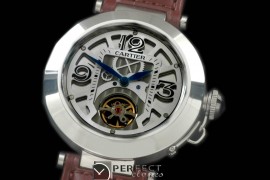 CARPS00101L Pasha Tourbillon 42mm SS/LE White Miyota 9015