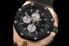 AAP00122 2011 Royal Oak Chronograph RG/LE Black A-3126 Sec@12