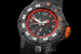 RM028-122 PVD Black/RU Black/Red Asian 7751 Decorated