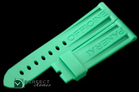 PNA00032 24/22 Green Rubber Strap for 44mm Pams