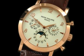 PPCA10038 Classic Perpetual Calendar RG/LE White Num Asian 2813
