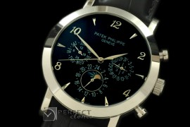 PPCA10034 Classic Perpetual Calendar SS/LE Black Num Asian 2813