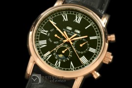 PPCC10017 Calendar Complications RG/LE Black Roman Asian 2813