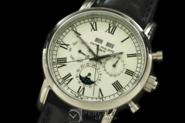 PPCC10011 Calendar Complications SS/LE White Roman Asian 2813