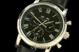 PPCC10012 Calendar Complications SS/LE Black Roman Asian 2813