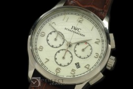 IWPG19996 Portuguese Grande Chrono SS/LE White/Sliver Jap OS20