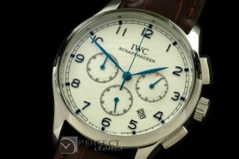 IWPG19997 Portuguese Grande Chrono SS/LE White/Blue Jap OS20