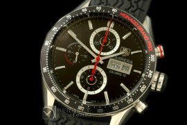 TGCA00128 Carrera 43mm Limited Ed Chrono SS/LE Blk A-77