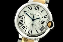 CARBA00041 Ballon De Cartier Mid SS/YG White Swiss Eta 2671