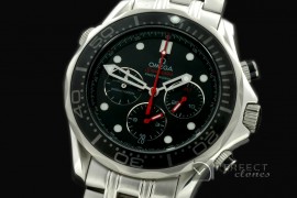OMSE20101 Diver Pro 300M Chrono SS/SS Black Jap Qtz