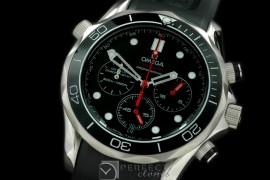 OMSE20101R Diver Pro 300M Chrono SS/RU Black Jap Qtz