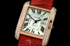 CARTA00111DL Tank Anglaise Mid RG/LE White Swiss Eta 267