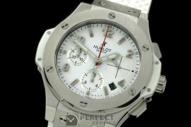 HB41-101 Big Bang Chrono 41mm SS/RU White A-775Sec@3