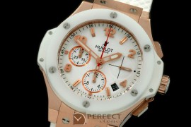 HB41-131 Big Bang Chrono 41mm RG/RU White A-775Sec@3