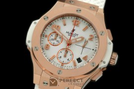 HB41-121 Big Bang Chrono 41mm RG/RU White A-775Sec@3