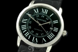 CARDC01004 Ronde De Cartier Automatic SS/LE Black Asian 2824