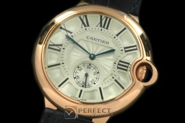 CARBA10056A Ballon Bleu de Cartier Men RG/LE White Swiss Qtz