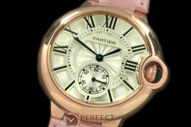 CARBA00526A Ballon Bleu de Cartier Ladies RG/LE White Swiss Qtz